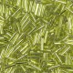 Miyuki Bugle 6mm Beads - Chartreuse silverlined BGL2-14